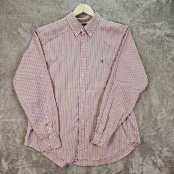 Ralph Lauren Dress Shirt Classic Fit Striped Long Sleeve Men's Size 17.5-36/37 - Picture 2 of 10